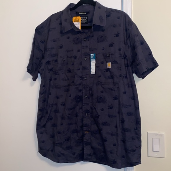 Carhartt Men's 105701 Rugged Flex Relaxed Fit Lightweight Short-Sleeve - Picture 5 of 7